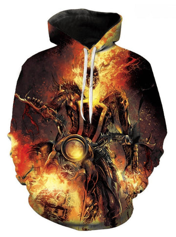 Bikergod Motorcycle Skull Hoodie Design 3D Full Printed Sizes S - 5XL - NAQ54638