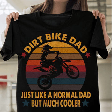 Bikergod Motorcycle Dirt Bike Dad Motocross T-shirt Design 2D Full Printed Sizes S - 5XL - NAVA384
