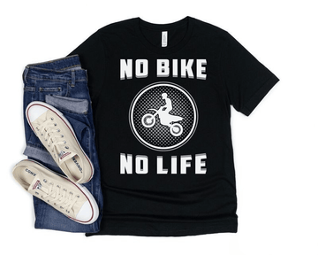 Bikergod Motorcycle No Bike No Life T-shirt Design 2D Full Printed Sizes S - 5XL - NAYA391