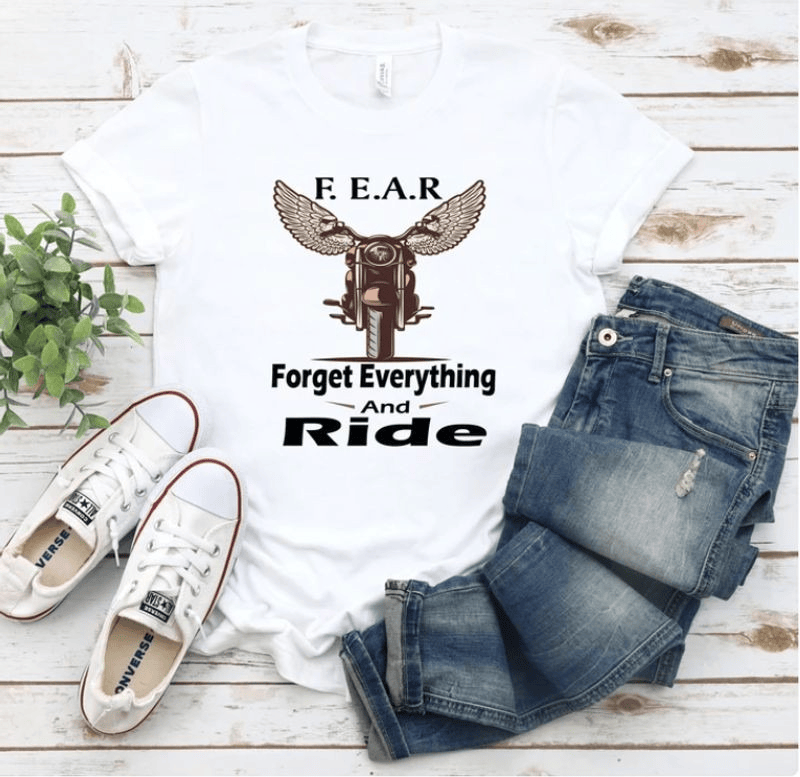 Bikergod Motorcycles Forget Everything And Ride T-shirt Design 2D Full Printed Sizes S - 5XL - NAEA272