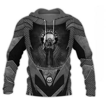 Bikergod Motorcycle Skull Biker Hoodie Design 3D Full Printed Sizes S - 5XL - NALA351G