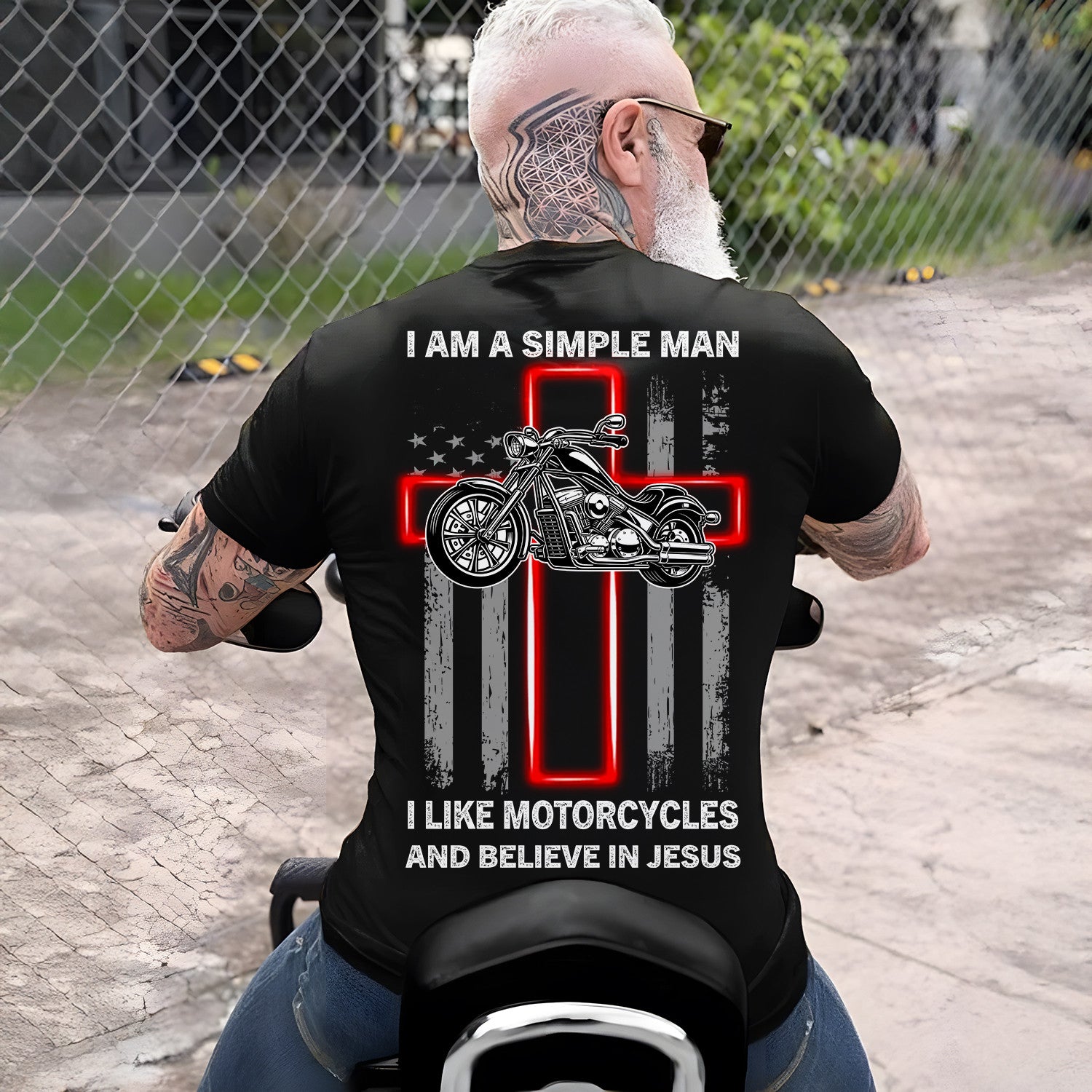 Bikergod Motorcycle I Am A Simple Man T-shirt Design 2D Full Printed Sizes S - 5XL - NAYA384