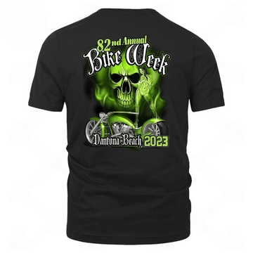 Bikergod Motorcycles Daytona Bike Week 2023 Skull T-shirt Design 2D Full Printed Sizes S - 5XL - NAAD19