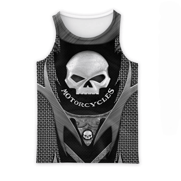 Bikergod Motorcycle Skull Biker Tank Top Design 3D Full Printed Sizes S - 5XL - NALA350J