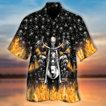 Bikergod Motorcycle Biker Skull COTTON Hawaii Shirt Design 3D Full Printed Sizes S - 5XL NALA127