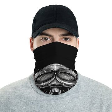 Bikergod Ride or Die Skull Biker Helmet Ánd Goggles Bandana DH042025TS22