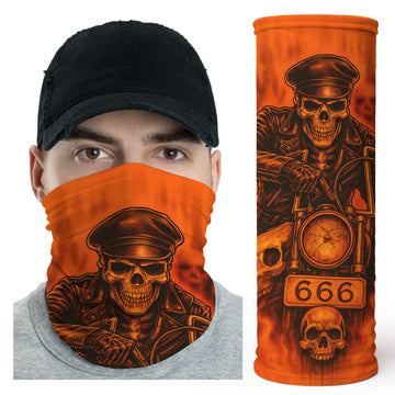 Bikergod Skeleton Biker Neck Gaiter Motorcycle Face Mask Bandana DH042025TS27