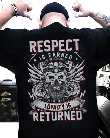 Bikergod Respect for Bikers Cafe Racer Motorcycle T-Shirt Design 2D Printed HM22052504