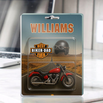 Bikergod Custom Name Best Biker Dad Acrylic Block Plaque - Dad Gifts - Personalized Motorcycle Engine LN100625AB03