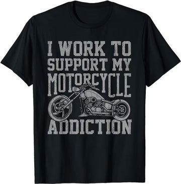 Bikergod Motorcycle I work To Support My Motorcycle Addiction T-shirt, Crew-neck Sweatshirt, Hoodie, Tank Top, V-neck T-shirt Design 2D Full Printed Sizes S - 5XL - NABI331