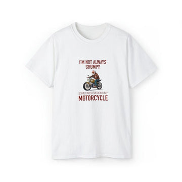 Bikergod Motorcycle I'm not always grumpy. Sometimes I'm riding my motorcycle T-shirt, Crew-neck Sweatshirt, Hoodie, Tank Top, V-neck T-shirt Design 2D Full Printed Sizes S - 5XL - NABI358