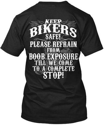 Bikergod Motorcycle Keep Bikers Safe T-shirt, Crew-neck Sweatshirt, Hoodie, Tank Top, V-neck T-shirt Design 2D Full Printed Sizes S - 5XL - NMAO156