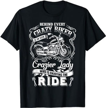 Bikergod Motorcycle Behind Every Crazy Biker T-shirt, Crew-neck Sweatshirt, Hoodie, Tank Top, V-neck T-shirt Design 2D Full Printed Sizes S - 5XL - NABI357