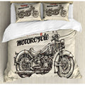 Bikergod Motorcycle Vintage Motorcycle Bedding Set Cover Design 3D - NABT330