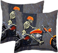 Bikergod Motorcycles Skeleton on Motorbike Pillow Case Design 3D Full Printed NABE276