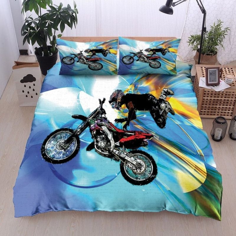 Bikergod Motorcycle Motorbike Bedding Set Cover Design 3D - NABL333