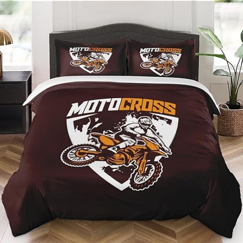 Bikergod Motorcycle Motocross Riders Bedding Set Cover Design 3D - NABT414