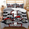 Bikergod Motorcycle Racing Motorcycle Bedding Set Cover Design 3D - NABT342