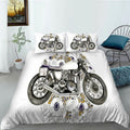 Bikergod Motorcycle Flower And Motorcycle Vintage Bedding Set Cover Design 3D - NABT392