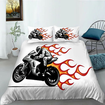Bikergod Motorcycle Vintage Motocross Bedding Set Cover Design 3D - NABT355