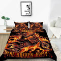 Bikergod Motorcycle Fire Motorcycle Skull Rider Bedding Set Cover Design 3D - NABT405