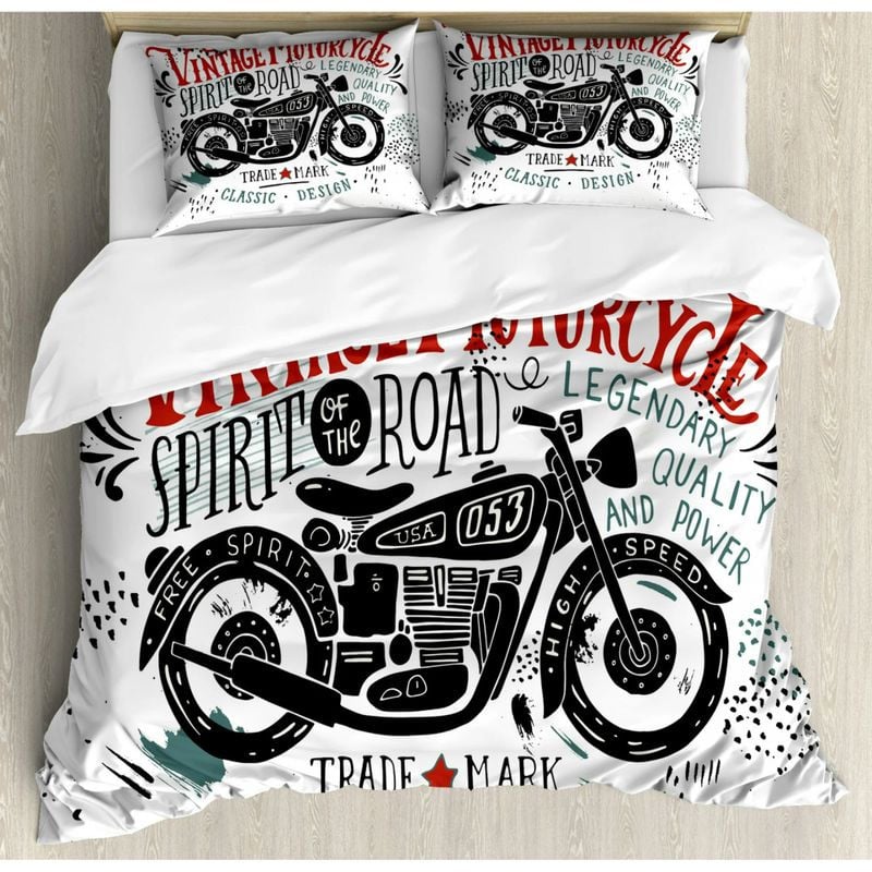Bikergod Motorcycle Spirit of the Road Bedding Set Cover Design 3D - NABT365