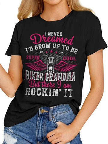 Bikergod Motorcycle Grow Up To Be Biker Grandma T-shirt, Crew-neck Sweatshirt, Hoodie, Tank Top, V-neck T-shirt Design 2D Full Printed Sizes S - 5XL - NABE228