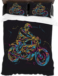 Bikergod Motorcycle Motorbike Bedding Set Cover Design 3D - NABL343