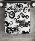 Bikergod Motorcycle Motorbike Bedding Set Cover Design 3D - NABL335