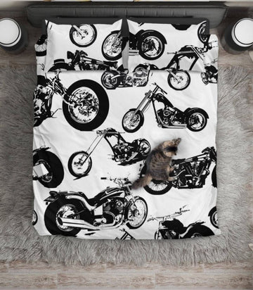 Bikergod Motorcycle Motorbike Bedding Set Cover Design 3D - NABL335