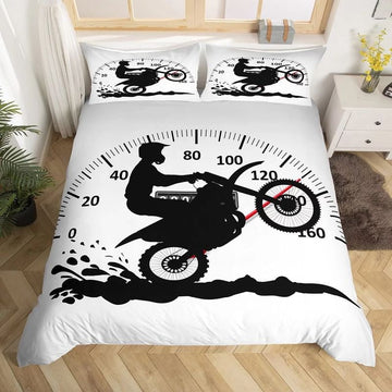 Bikergod Motorcycle Motocross Dirt Bike Bedding Set Cover Design 3D - NABY248