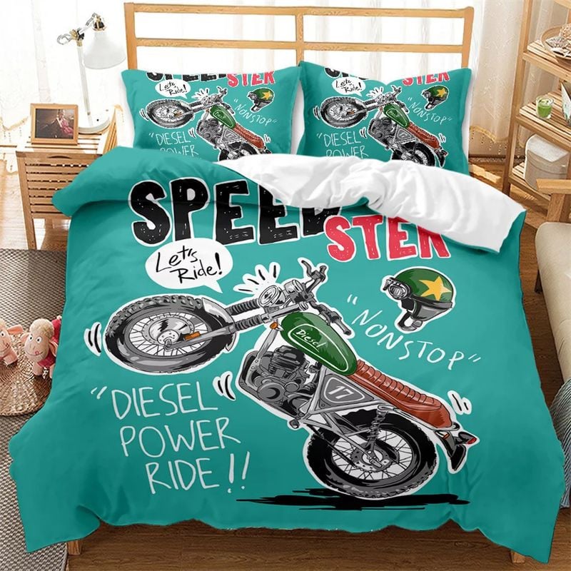 Bikergod Motorcycle Speed Ster Bedding Set Cover Design 3D - NABT350