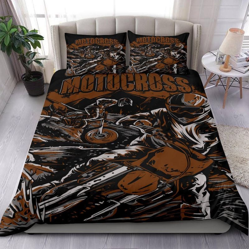 Bikergod Motorcycle Motocross Riders Bedding Set Cover Design 3D - NABT412