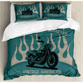 Bikergod Motorcycle Vintage American Motocross Bedding Set Cover Design 3D - NABT353
