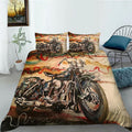 Bikergod Motorcycle Retro Motorcycle Vintage Bedding Set Cover Design 3D - NABT393
