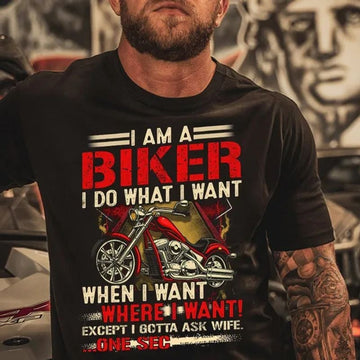 Bikergod Motorcycle I Am A Biker I Do What I Want T-shirt, Crew-neck Sweatshirt, Hoodie, Tank Top, V-neck T-shirt Design 2D Full Printed Sizes S - 5XL - NABU210