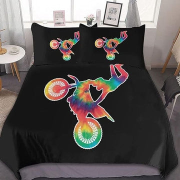 Bikergod Motorcycle Motocross Dirt Bike Bedding Set Cover Design 3D - NABY247