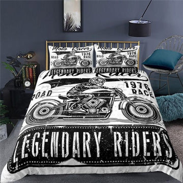 Bikergod Motorcycle Motocross Legendary Riders Bedding Set Cover Design 3D - NABT327