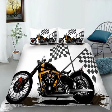 Bikergod Motorcycle Racing Bedding Set Cover Design 3D - NABT370