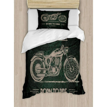 Bikergod Motorcycle Motocross Born To Ride Bedding Set Cover Design 3D - NABT357