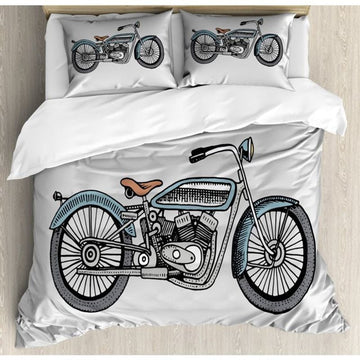 Bikergod Motorcycle Motocross Bedding Set Cover Design 3D - NABT326