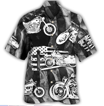 Bikergod Motorcycle US Flag COTTON Hawaii Shirt Design 3D Full Printed Sizes S - 5XL NABL306