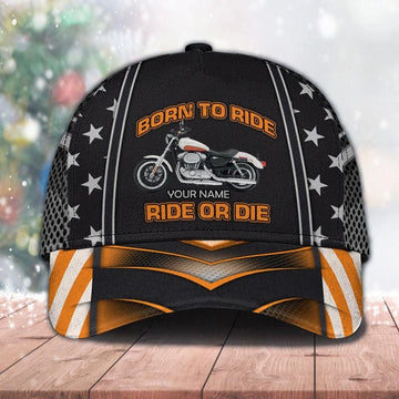 Bikergod Motorcycle Born To Ride Custom Name Classic Cap NABJ165