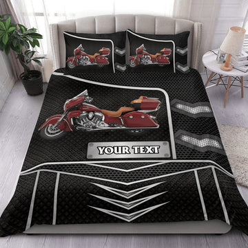 Bikergod Motorcycle Custom Name Bedding Set Cover Design 3D - NABJ156