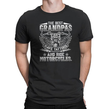 Bikergod Motorcycle The Best Grandpas Have Tattoos and Ride Motorcycles T-shirt, Crew-neck Sweatshirt, Hoodie, Tank Top, V-neck T-shirt Design 2D Full Printed Sizes S - 5XL - NABE226