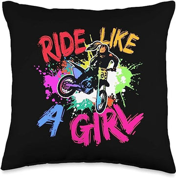 Bikergod Motorcycles Motocross Biker Girl Ride Like A Girl Pillow Case Design 3D Full Printed NAOA328