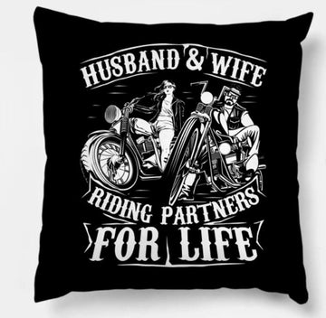 Bikergod Motorcycles Husband And Wife Riding Partners For Life Pillow Case Design 3D Full Printed NAOA329