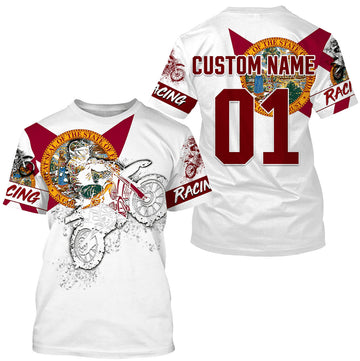 Bikergod Motorcycle Great Seal Of The State Custom Name And Number T-shirt Design 3D Full Printed Sizes S - 5XL - NMQE60