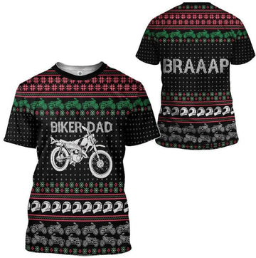 Bikergod Motorcycle Biker Dad BRAAAP T-shirt Design 3D Full Printed Sizes S - 5XL - NMAR183A
