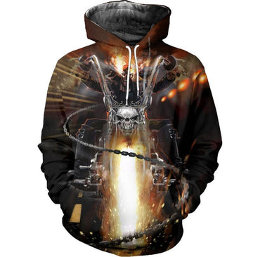 Bikergod Motorcycle Hoodie Design 3D Full Printed Sizes S - 5XL - NMAR261D